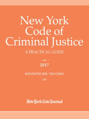 cover image of New York Code of Criminal Justice